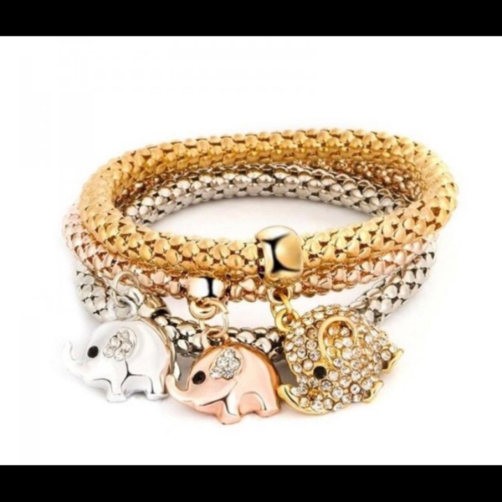 Elephant heard trio charm set